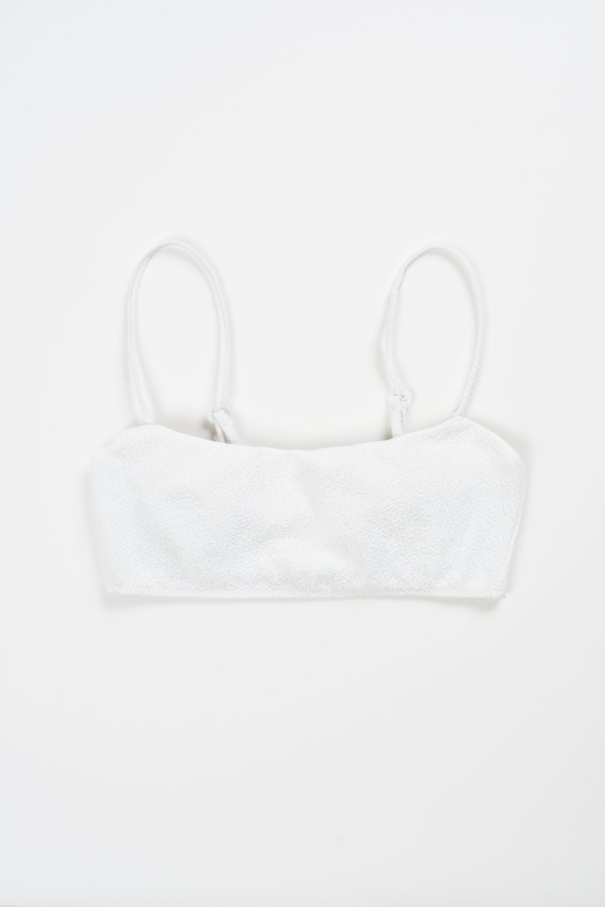 Boucle Hidden Underwire Bikini Top | White