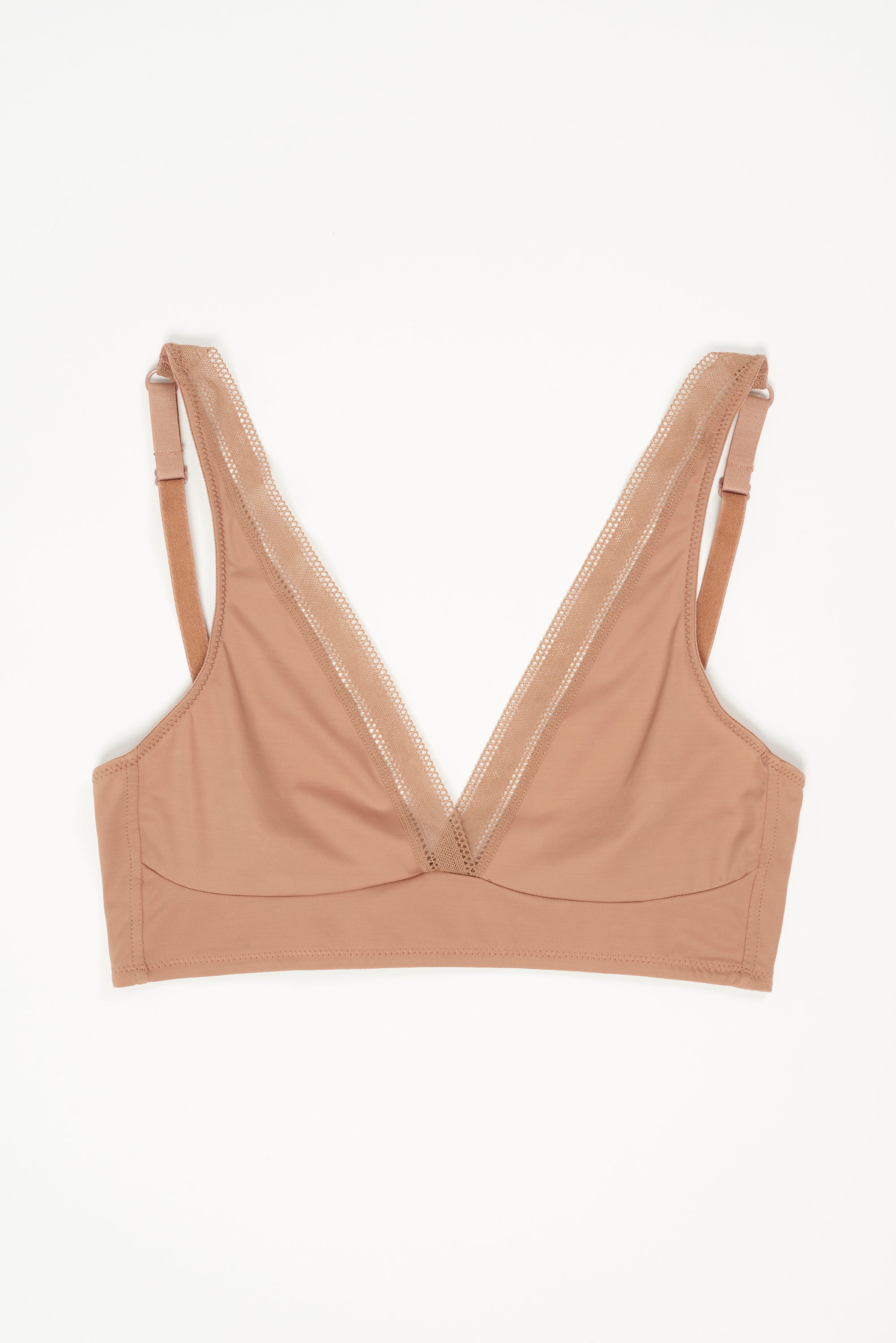 Nano Soft Cup Plunge Bra | Bronze