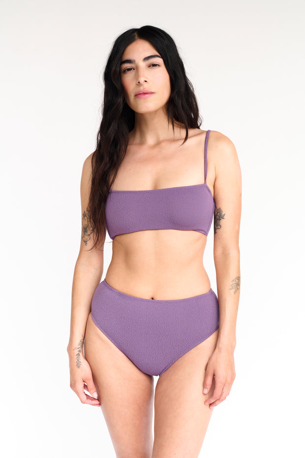 Boucle Hidden Underwire Bikini Top | Purple