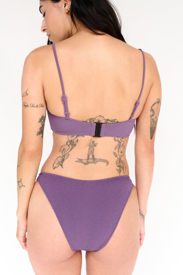 Boucle Hidden Underwire Bikini Top | Purple