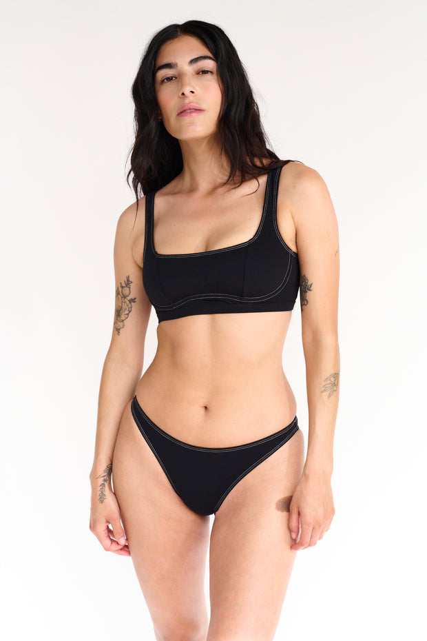 Kelly Underwire Bandeau Bikini Top | Black