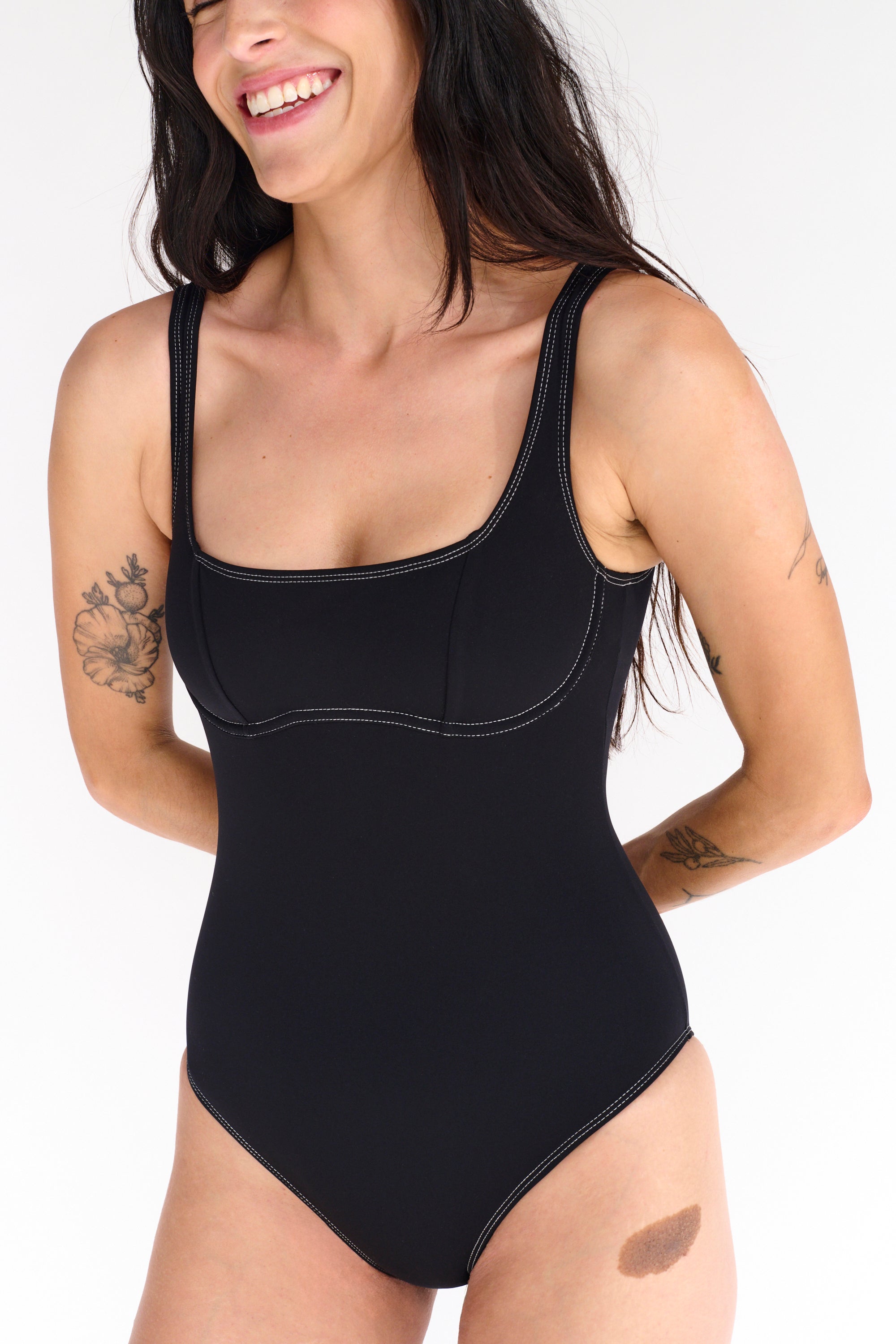 Kelly Underwire Bandeau One Piece Suit | Black