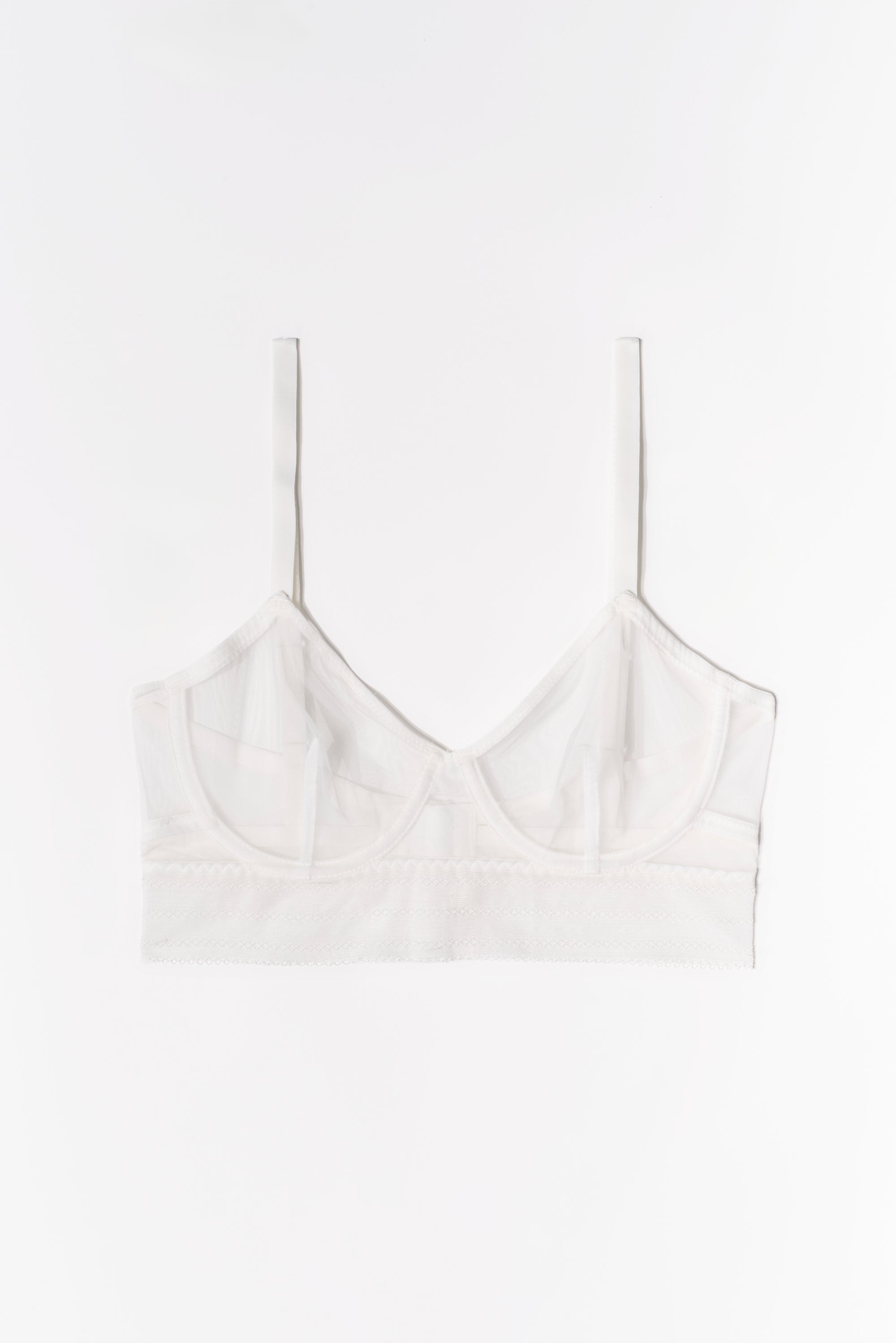 Bare Underwire Full Cup Longline Bra | Off White