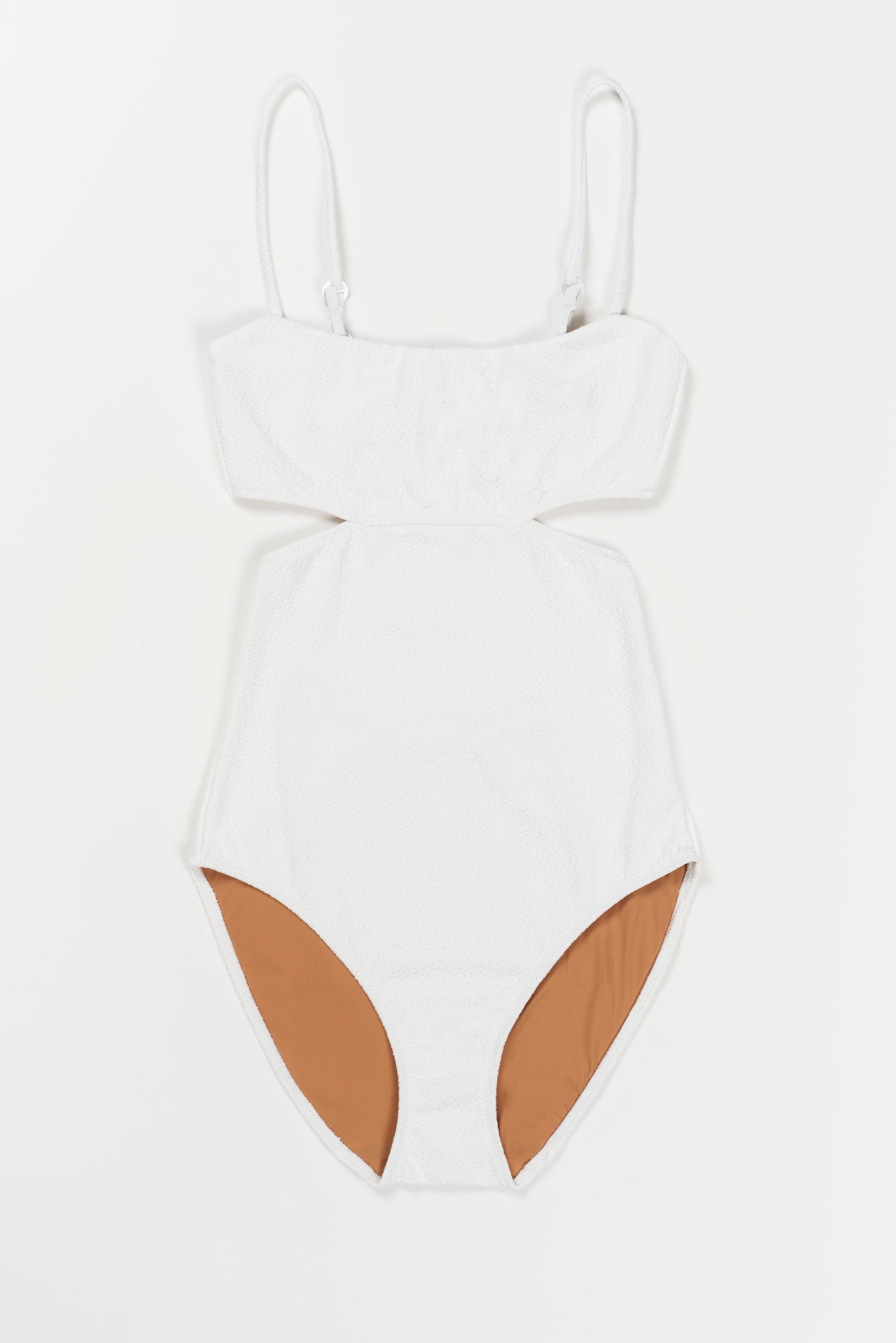 Boucle Hidden Underwire One Piece Suit | White