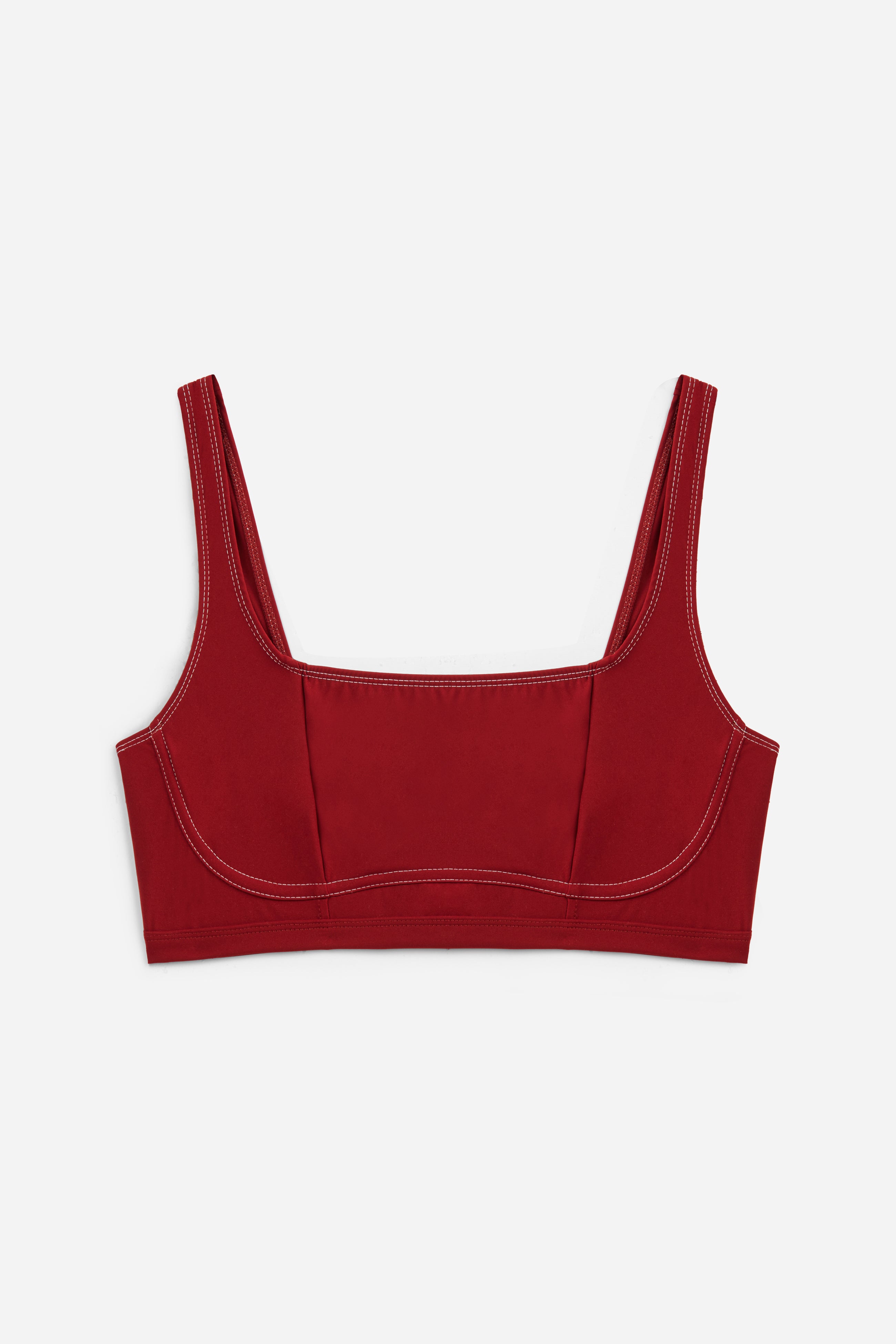 Kelly Underwire Bandeau Bikini Top | Crimson