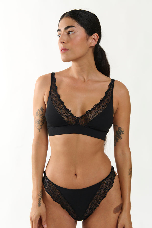 June Soft Plunge Bra  | Black